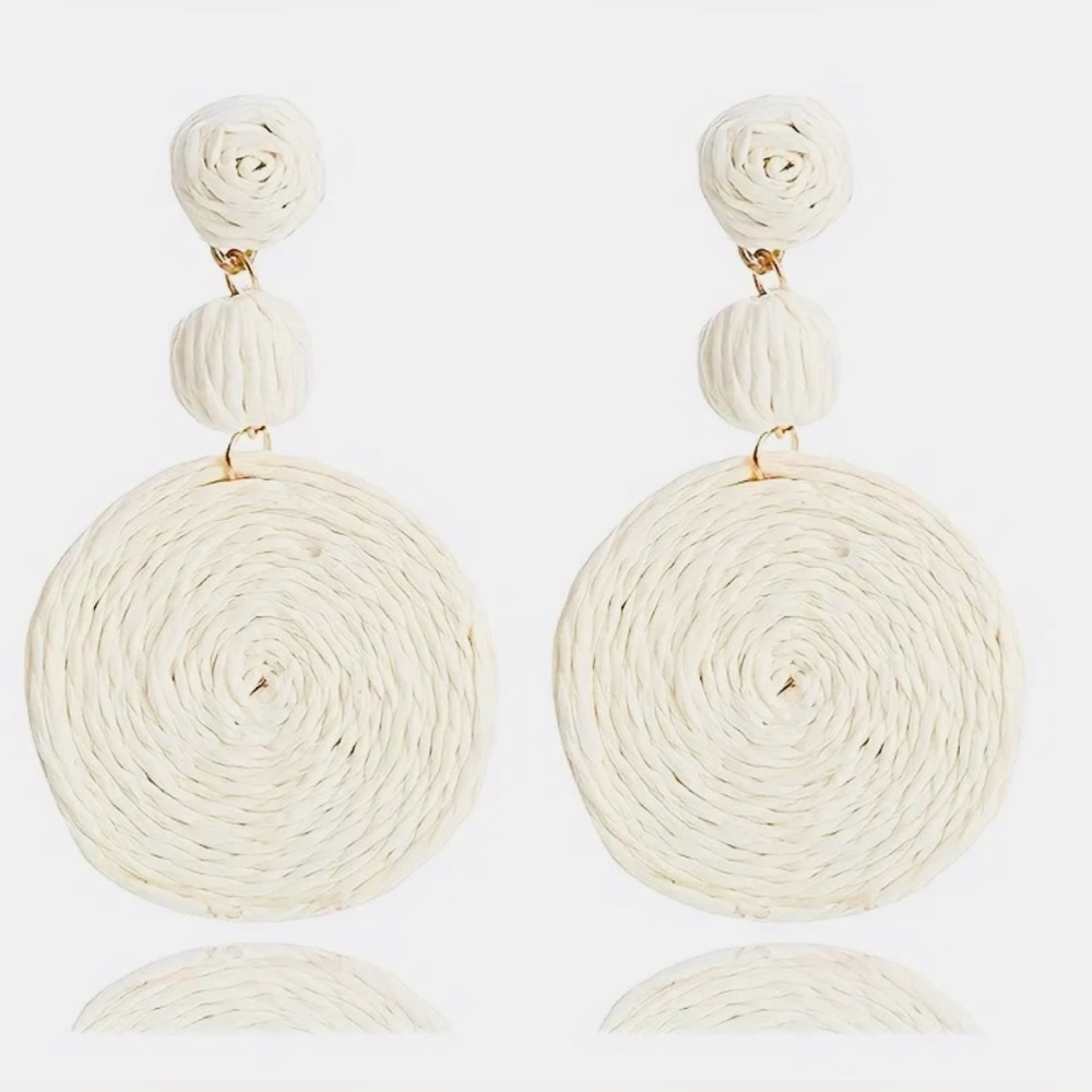 Bohemian Handmade Raffia Earrings